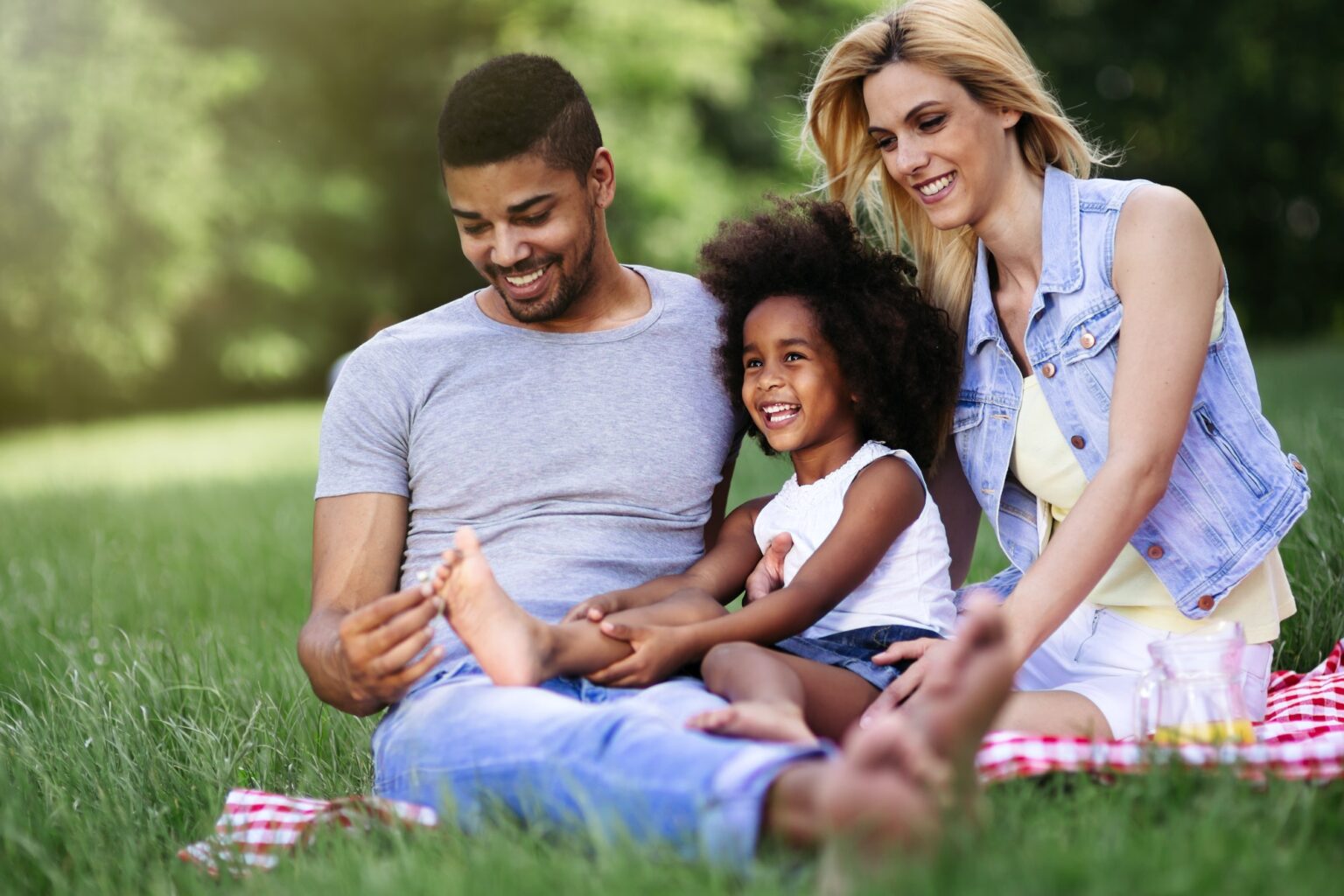 Family picnic in nature